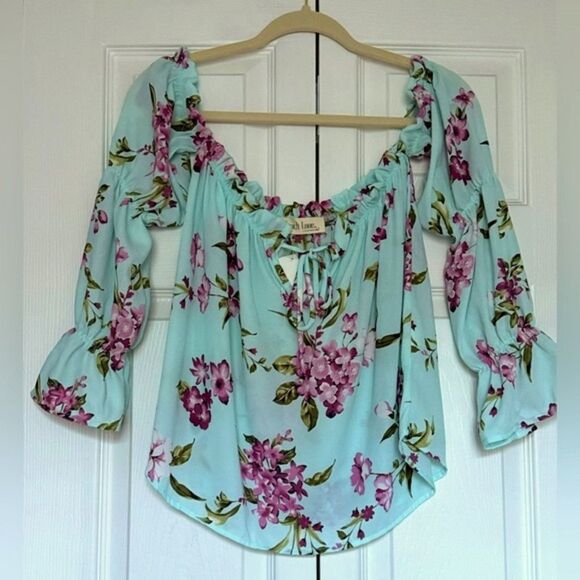 Peach Love California Tops - Still has the tags! Peach Love California beautiful off the shoulder top!